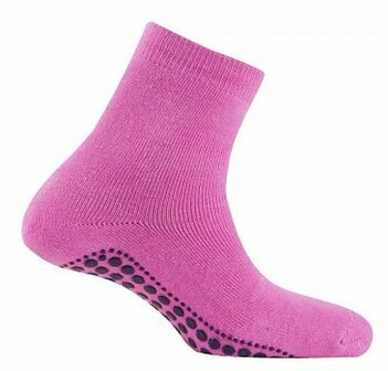 Antislip kindersokjes fuchsia roze mt 27-30